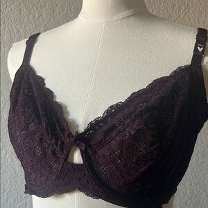 Victoria's Secret Deep Purple Lace Bra
